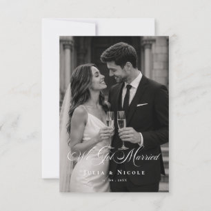 Anúncios de casamento com foto clássica de Nós nos