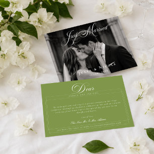 Anúncios de casamento com foto clássica de recém-c