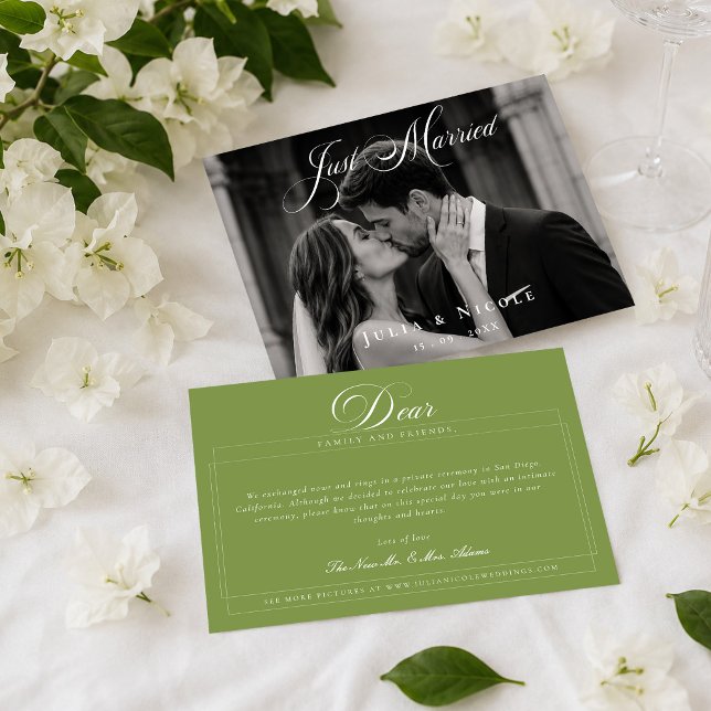 Anúncios de casamento com foto clássica de recém-c (Criador carregado)