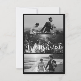 Anúncios de Casamento em Preto e Branco Modernos