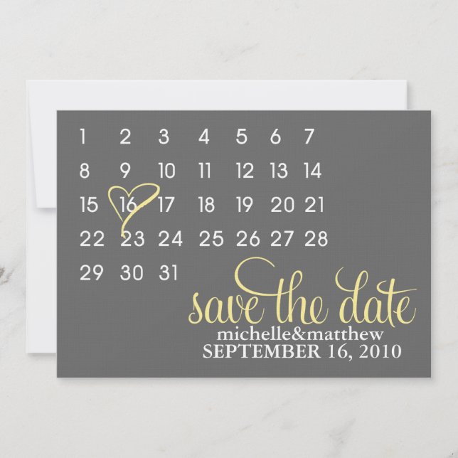 Anúncios de casamento Salvar a data no calendário (Frente)