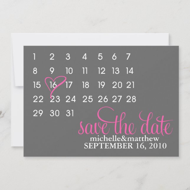 Anúncios de casamento Salvar data no calendário (Frente)