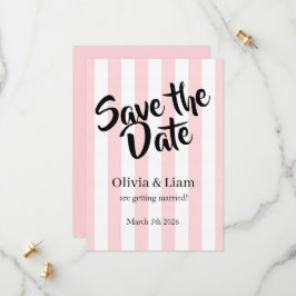 Anúncios de Casamento Save the Date! Faixa Rosa