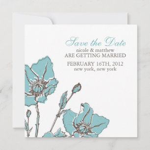 Anúncios de Compromisso Blue Blossoms