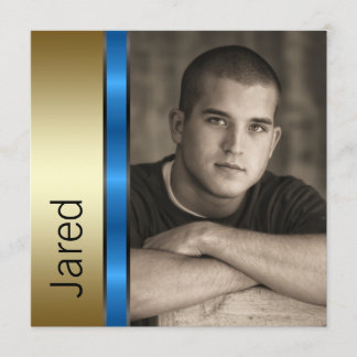 Anúncios de Formatura com Foto Meninos Blue Gold