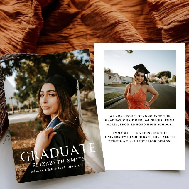 Anúncios de Formatura com Fotos Simples Modernos (Criador carregado)