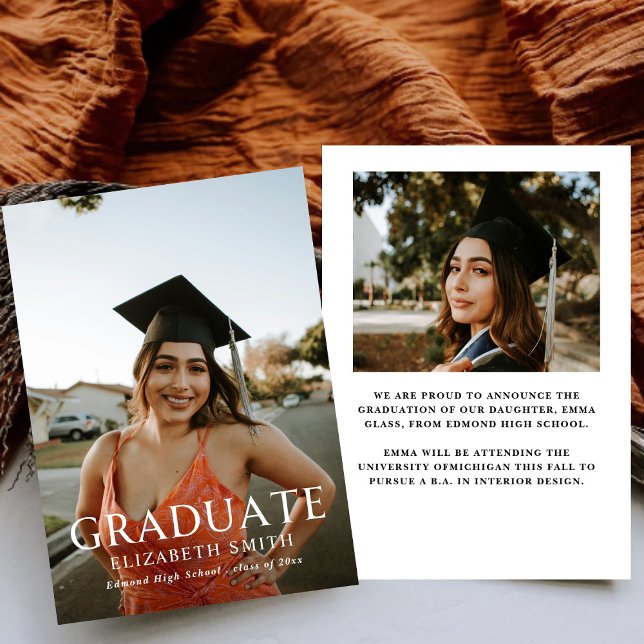 Anúncios de Formatura com Fotos Simples Modernos (Criador carregado)