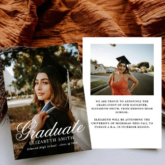 Anúncios de Formatura Minimalistas com 2 Fotos