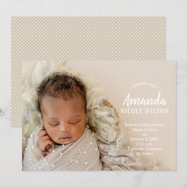 Anúncios de Foto de Bebê Doce (Frente/Verso)