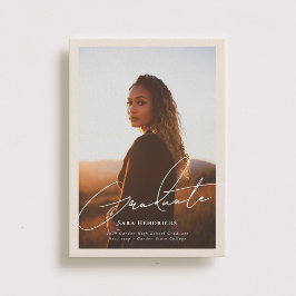 Anúncios de Foto de Graduação de Script Elegante