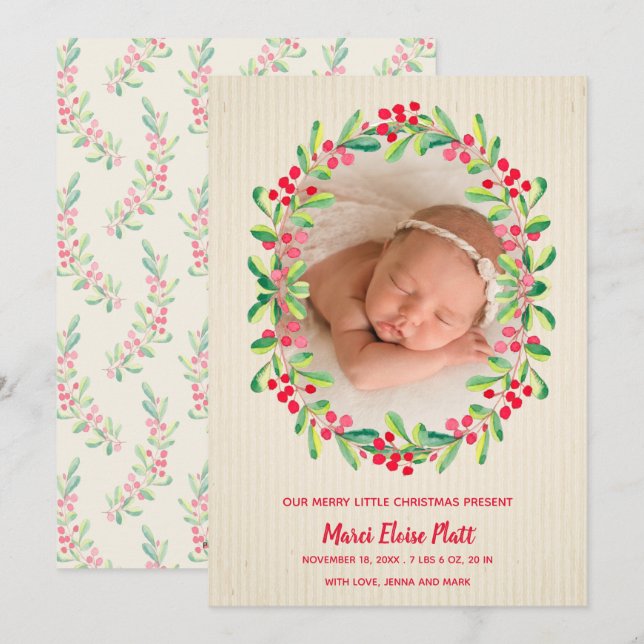 Anúncios de Foto de Natal de feliz (Frente/Verso)