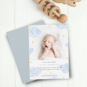Anúncios de Foto do Baby Boy da Nuvem Azul
