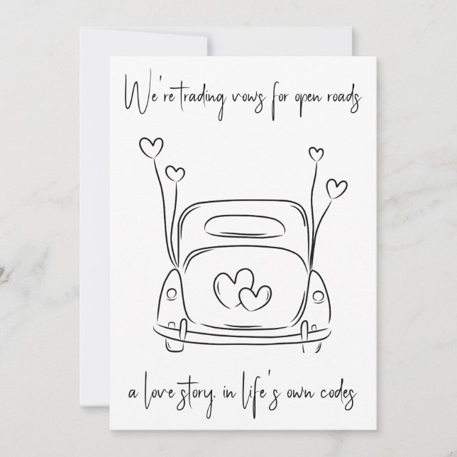 anúncios de fuga de recém-casados modernos (Frente)