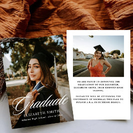 Anúncios de graduação de 2 fotos minimalistas