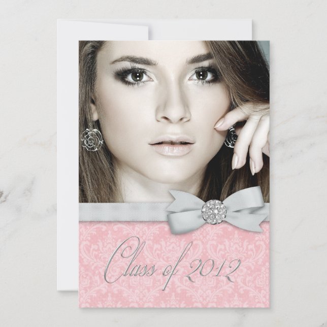 Anúncios de Graduação de Foto em Damasco Rosa (Frente)