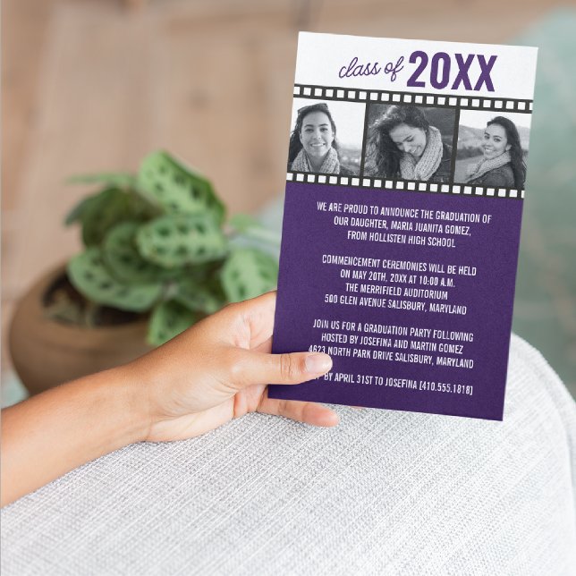 Anúncios de Graduação de Fotos [Roxo] (Criador carregado)