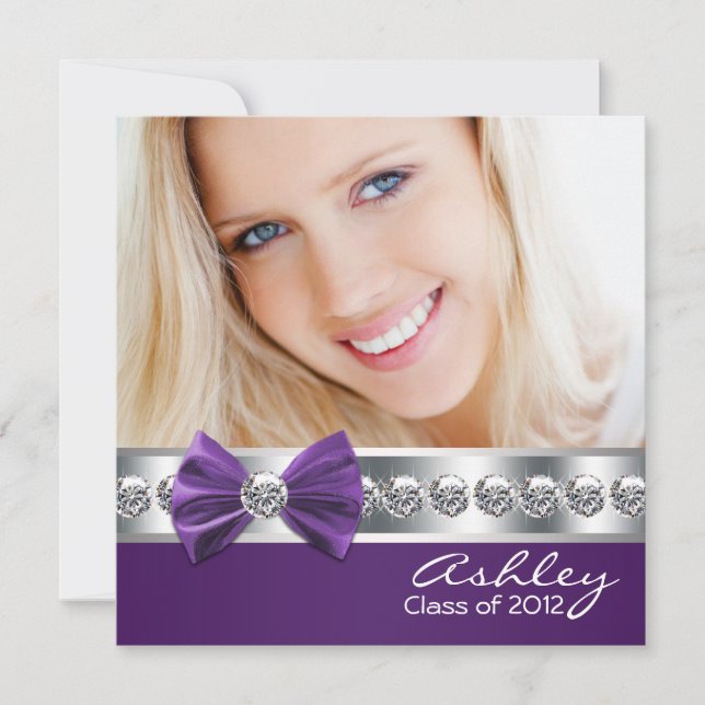 Anúncios de Graudação de Fotos em Roxo Girls (Frente)