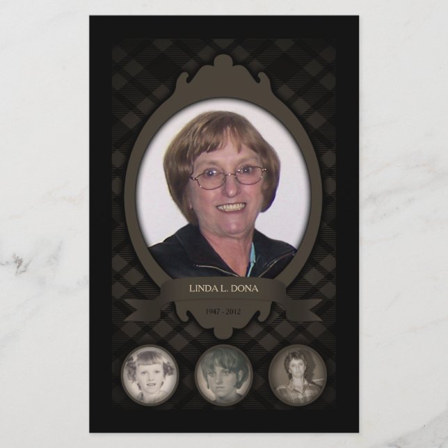 anúncios de memorial de foto ao longo dos anos (Frente)