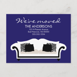 Anúncios de mudança com decoração elegante