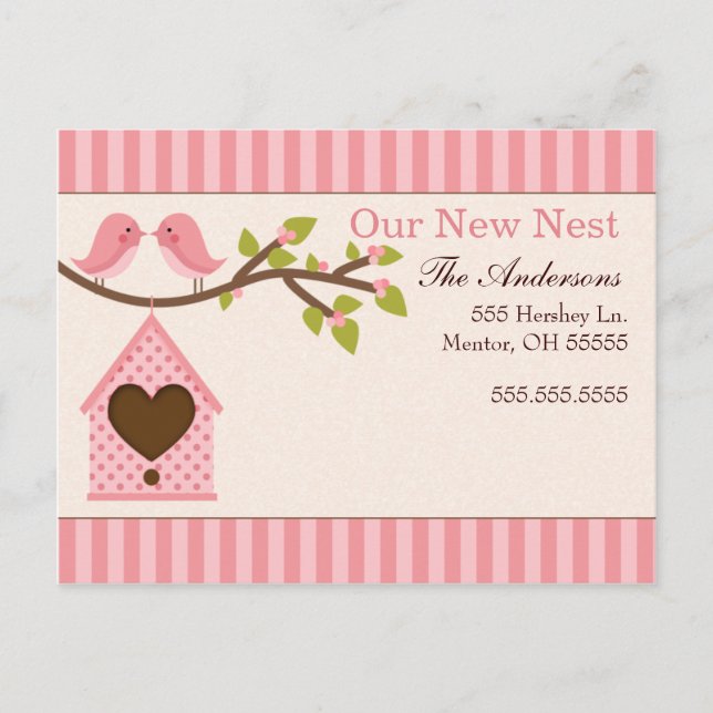 Anúncios de Mudança de Pássaros de Amor (Frente)