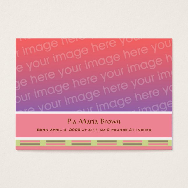 Anúncios de Nascimento da Foto do Bebê (Frente)