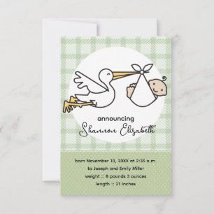 Anúncios de Nascimento de Bebê de Stork
