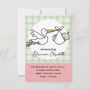 Anúncios de Nascimento de Bebê de Tempestade (Rosa