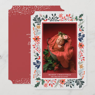 Anúncios de Nascimento de Bebês de Flores de Inv