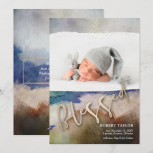 Anúncios de nascimento de Foto em Cores d'Água B