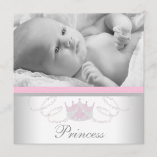 Anúncios de Nascimento de Meninas Princesas Rosa C