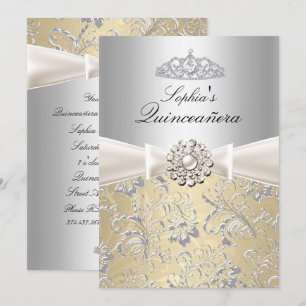 Anúncios de Quinceanera da Tiara Silver Swirl