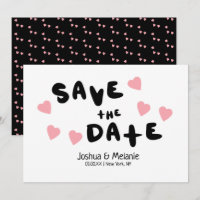 Anúncios de Save the Date Bolhas e Corações