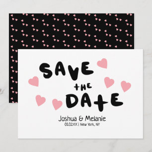 Anúncios de Save the Date Bolhas e Corações