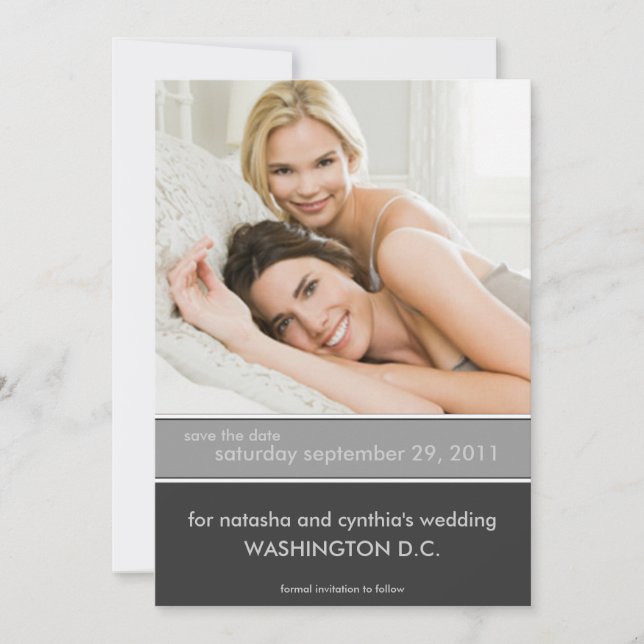 Anúncios de Save the Date de Casamento {Color Bloc (Frente)