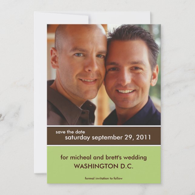 Anúncios de Save the Date de Casamento {Color Bloc (Frente)
