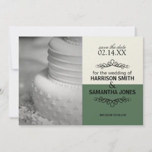 Anúncios de Save the Date de casamento Cream & Gre