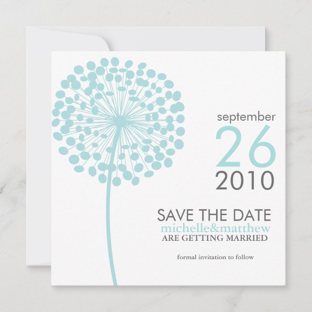 Anúncios de Save the Date de Dente-de-leão (Frente)