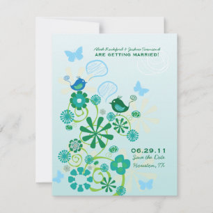 Anúncios de Save the Date para Pássaros da Mesma E