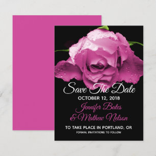 Anúncios de Save the Date Rosa Rosa