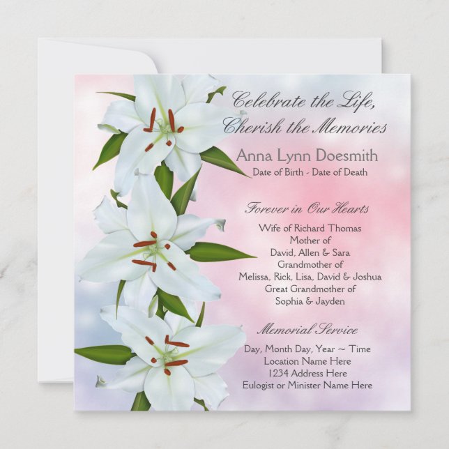 Anúncios de White Lily Funeral (Frente)