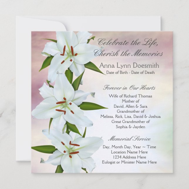Anúncios de White Lily Funeral (Frente)