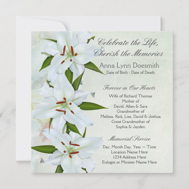 Anúncios de White Lily Funeral (Frente)