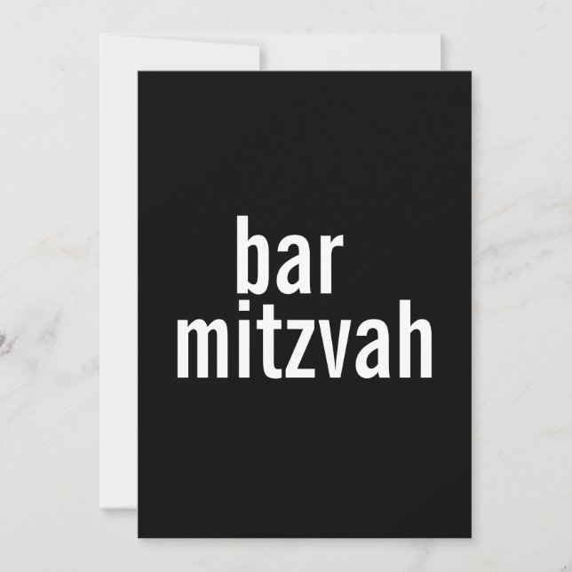 Anúncios do bar ou Bat Mitzvah {Black} (Frente)