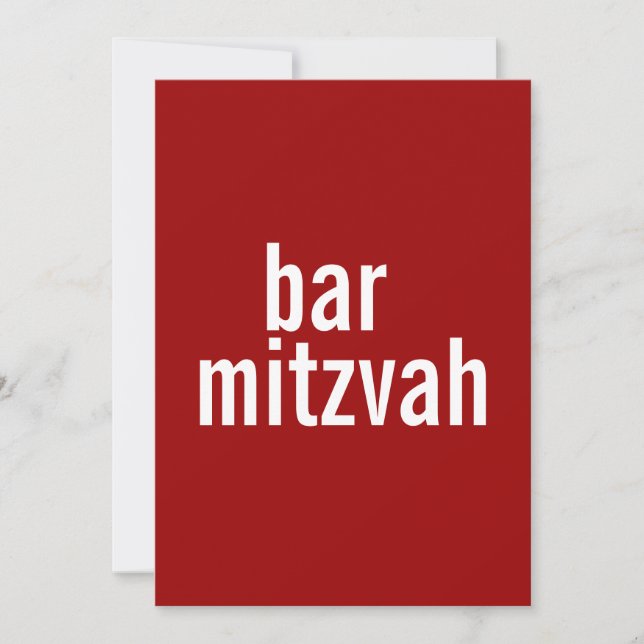 Anúncios do bar ou Bat Mitzvah {Red} (Frente)