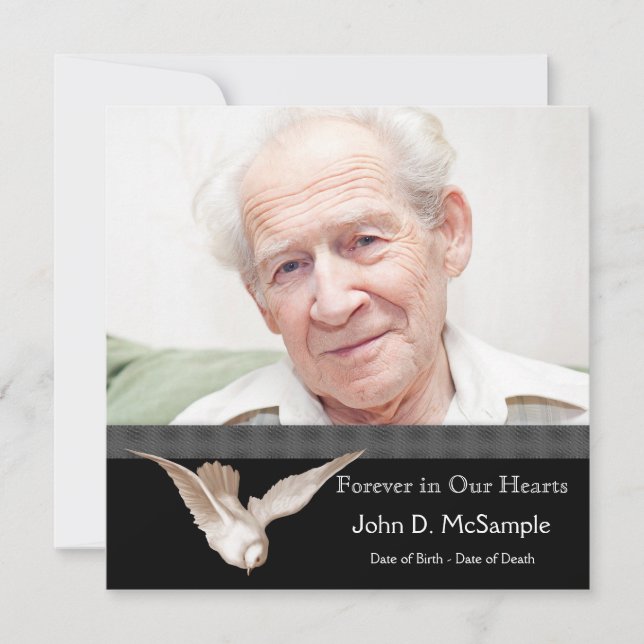 Anúncios do Funeral de Foto de Porta Branca e Pret (Frente)