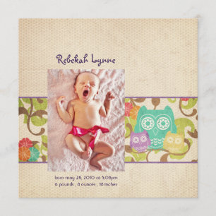 Anúncios do Owl Baby Birth