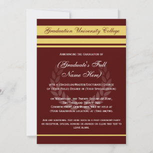Anúncios formais de Formandos ~ Maroon