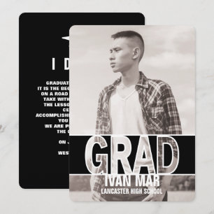 Anúncios modernos, corajosos da graduação