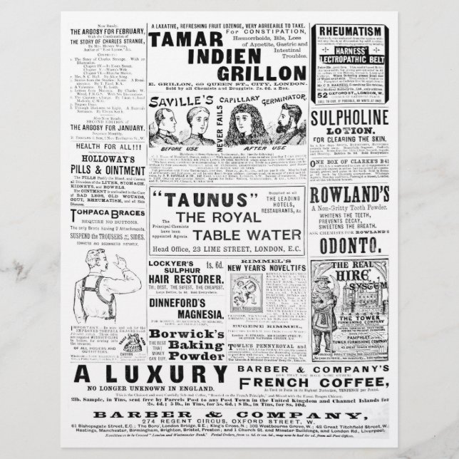 Anúncios originais (não AI) em folha de papel orig (Frente)