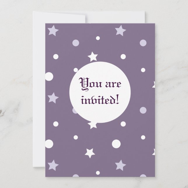 Anúncios Personalizados Estrelas Roxas (Frente)